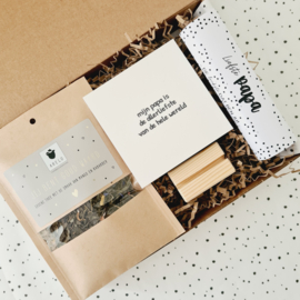 Cadeau voor vader - Thee en chocolade - Brievenbus cadeau