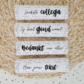 Cadeau voor collega - Thee en chocolade - Brievenbus cadeau