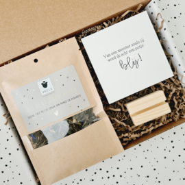 Cadeau voor meester - Mini cadeautje thee - Brievenbus cadeau