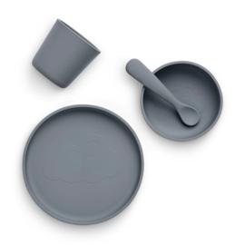 Jollein - Siliconen kinderderviesset - Storm Grey