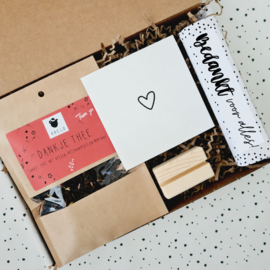 Cadeau bedankt - Mini thee momentje - Brievenbus cadeau