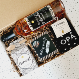 Cadeau opa - Borrelmomentje - Wijn cadeau - Cadeaupakket