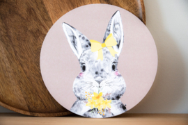 Muurcirkel Pasen konijn geel