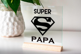 Glasplaatje super papa