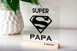 Glasplaatje super papa