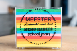 Memoblok Meester