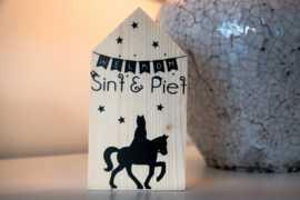 Houten huisjes set Sinterklaas