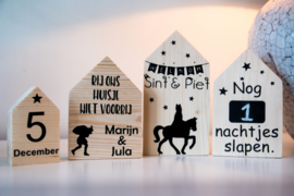 Houten huisjes set Sinterklaas