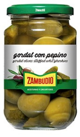 Aceitunas Zambudio - grote Gordal olijven gevuld met augurk