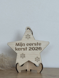 Ster ornament met tekst naar keuze