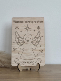 Houten kerstkaarten
