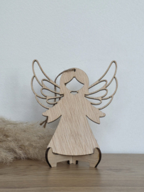 Engel ornament met tekst naar keuze