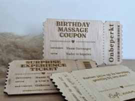 Gepersonaliseerd cadeauticket