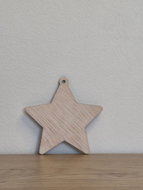 Houten kerst cadeaulabels – set van 5
