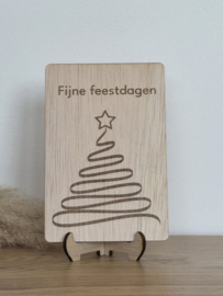 Houten kerstkaarten – set van 5 | Mix & match