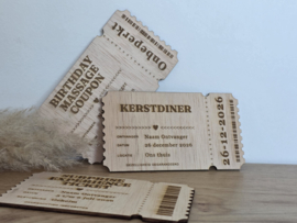 Gepersonaliseerd cadeauticket