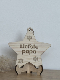 Ster ornament met tekst naar keuze