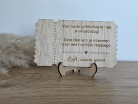 Gepersonaliseerd cadeauticket