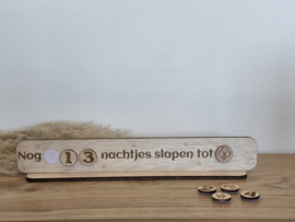 Aftelkalender met standaard