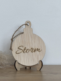 Kerstbal ornament met eigen naam of tekst