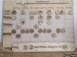 Aftelkalender voor familieplanner