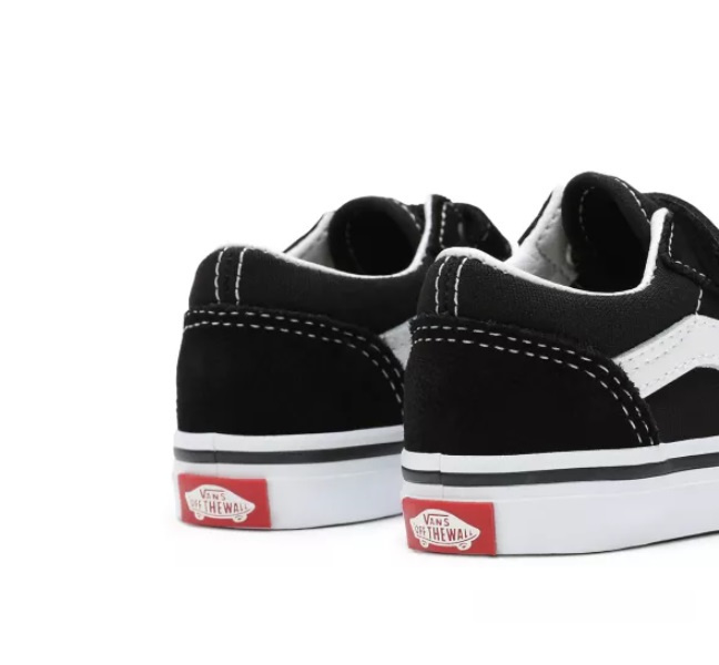 velcro vans black and white