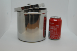Wattenpot RVS met deksel -  15 x Ø 15 cm