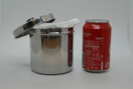 Wattenpot RVS met deksel - 10 cm x Ø 10 cm