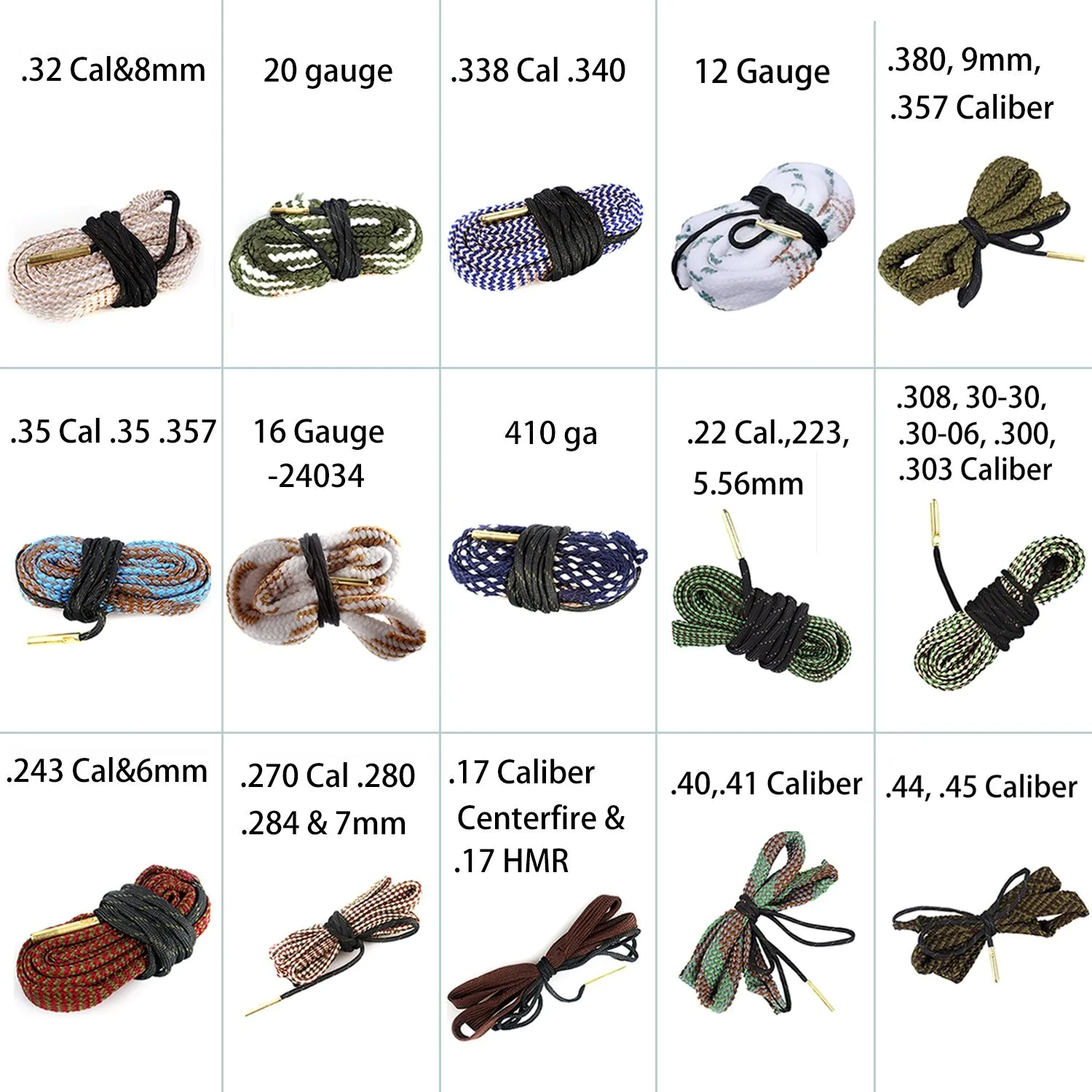 BoreSnake 9mm, .357, .380, .38 voor revolver-en pistoollopen
