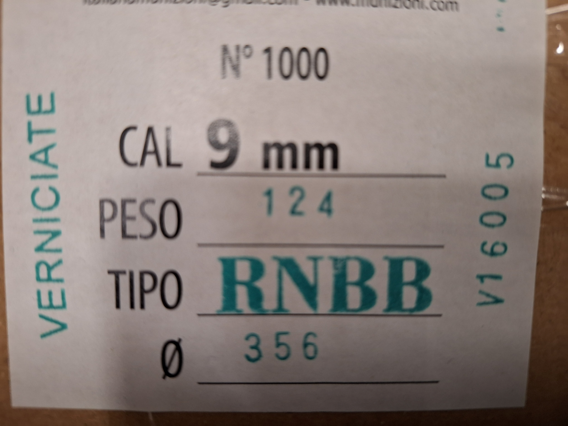 Northwest Palla Cal 9 mm 124gr RN BB