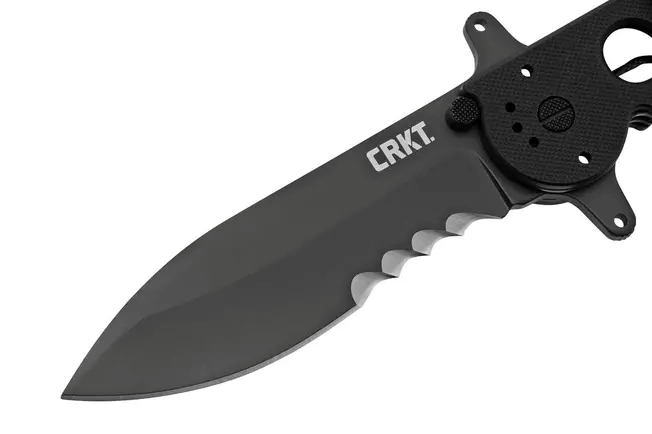 CRKT M21-14SFG, 1.4116 staal, zwart G10, Veff Serrations, tactisch zakmes