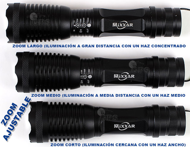 Cree zaklamp XML T6 High Power Led 2000 Lumen - Zwart