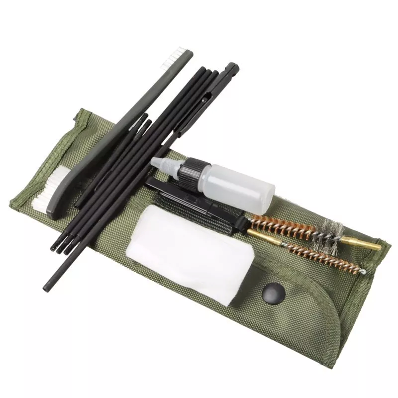 10 Piece .22 22LR .223 556 5.56mm Rifle/Gun/Pistol Cleaning Kit