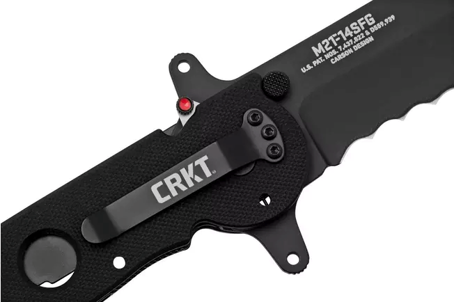 CRKT M21-14SFG, 1.4116 staal, zwart G10, Veff Serrations, tactisch zakmes