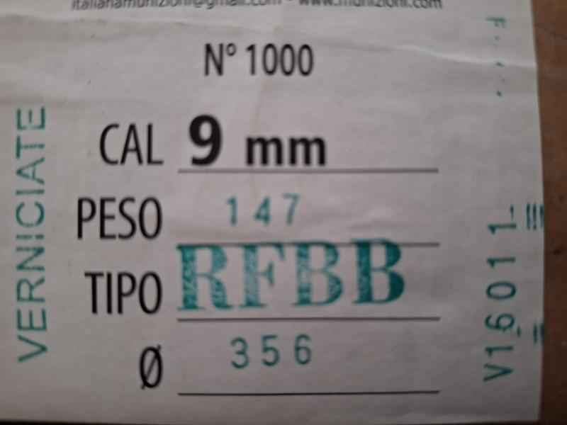 Northwest Palla  Cal 9 Mm Gr 147gr FP BB