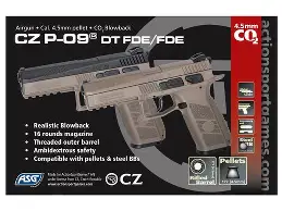 4,5mm CO2 Pellet Airgun CZ P-09 Pellet Airgun- DT-FDE