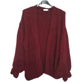 vest bordeauxrood
