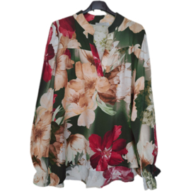 blouse met print groen