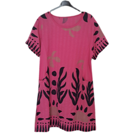 Jurkje met print fuchsia