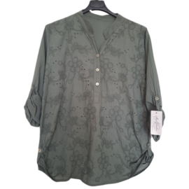 groene blouse