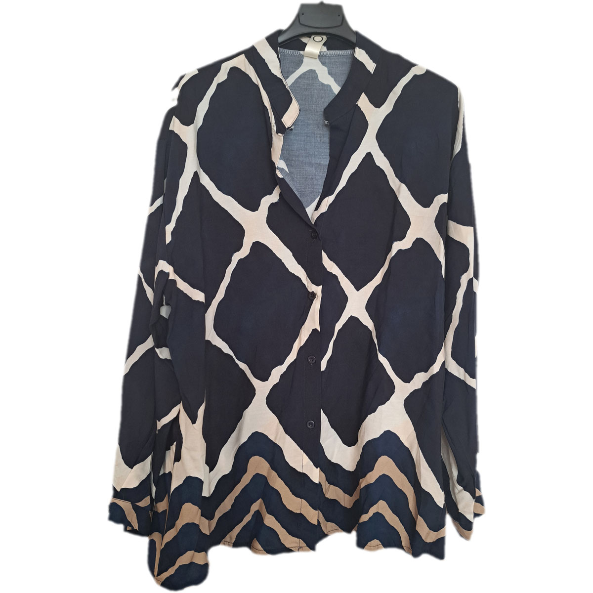 Blouse met print blauw