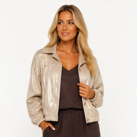 leatherlook jasje goud