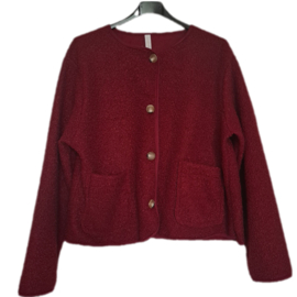 Bouclé jasje bordeauxrood