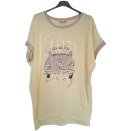 Tshirt met print , geel