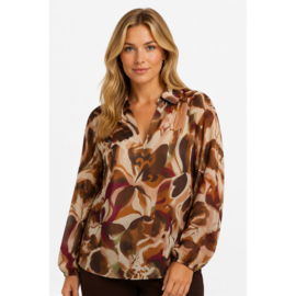 blouse print met diverse kleuren