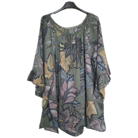 blouse met print groen