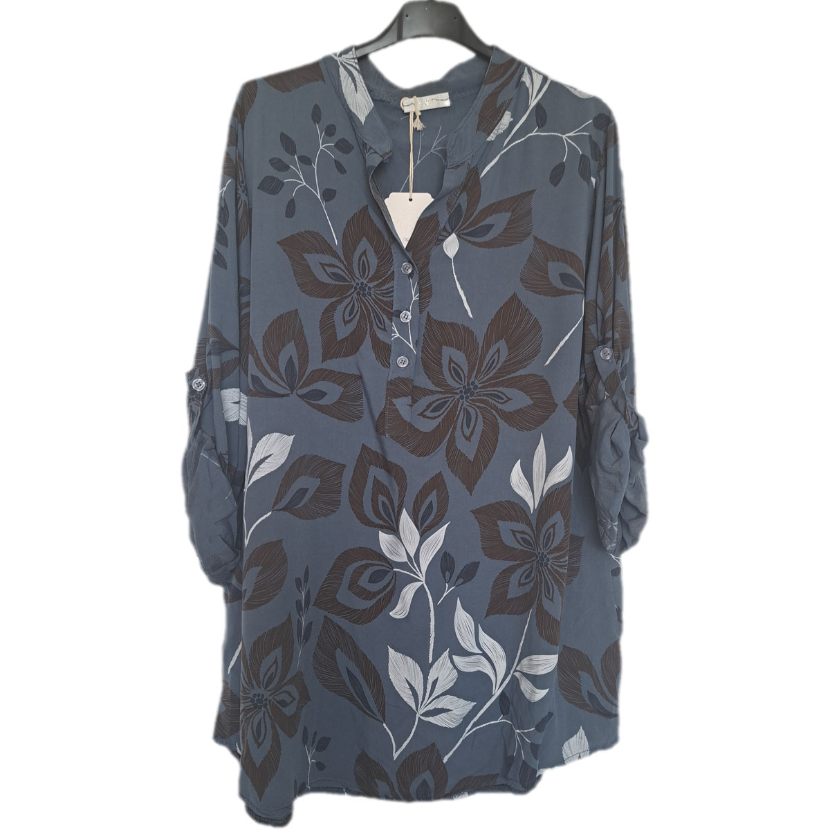 Blouse met print blauw