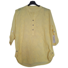 gele blouse