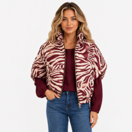 bodywarmer print bordeaux