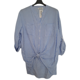 blauw-wit gestreepte blouse